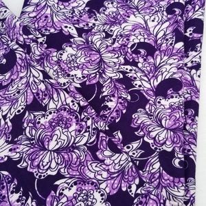 Purple one size floral leggings